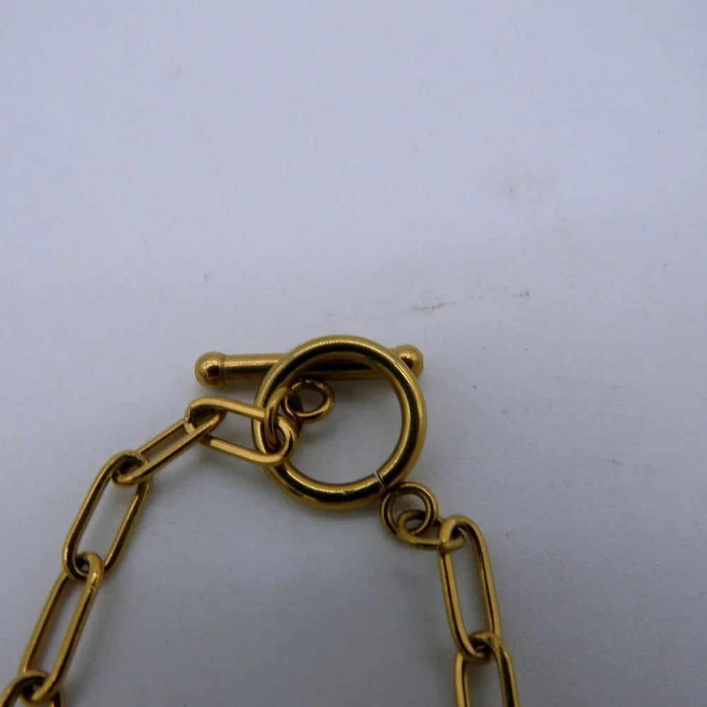 Gold Tone‎ Paperclip Link Chain 128